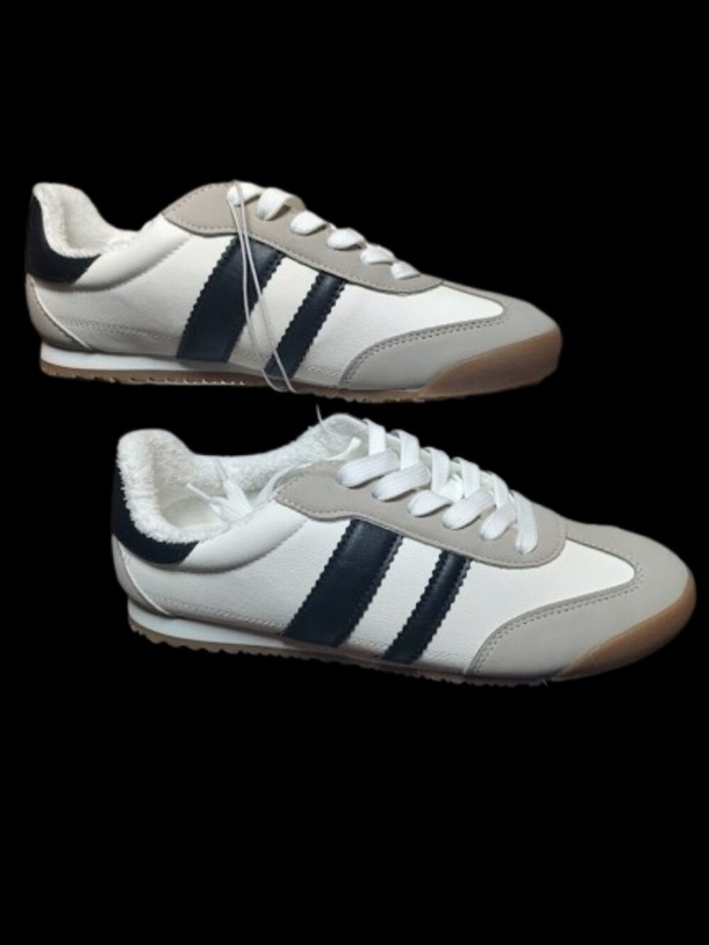 DV by Dolce Vita Revie Retro Sneaker White Black Grey Size 7 NIB